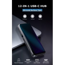 MST 12 in 1 dual HDMI USB-C Hub